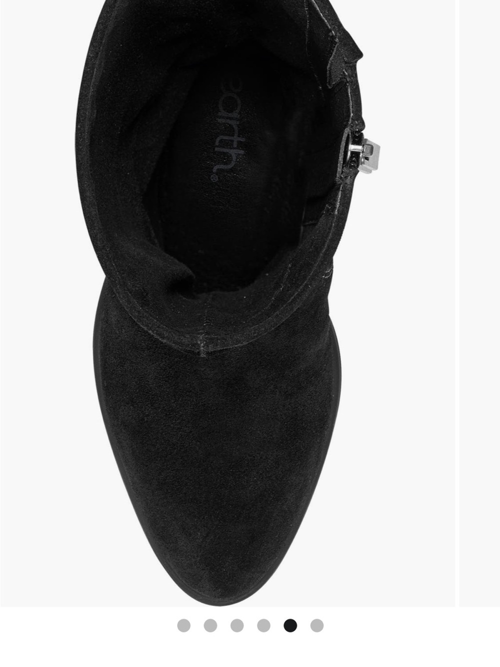 Earth Black Suede Mid-Calf Block Heel Boots - Picture 5 of 6